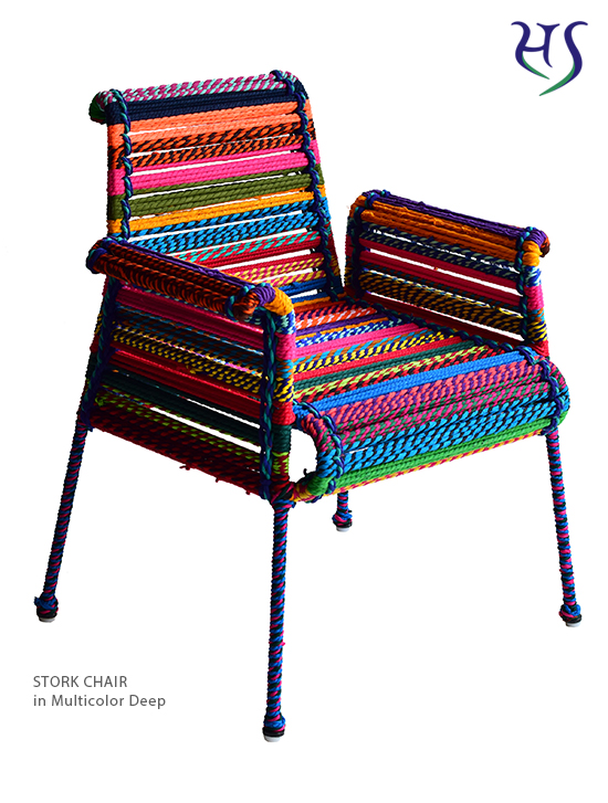 Stork chair - Multicolor Deep - Katran Collection - Sahil & Sarthak